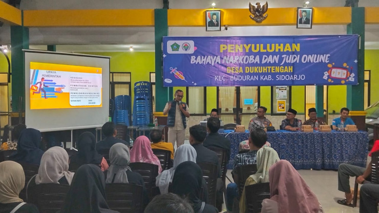 Polsek Buduran Gelar Penyuluhan Bahaya Narkoba dan Judi Online di Desa Dukuh Tengah