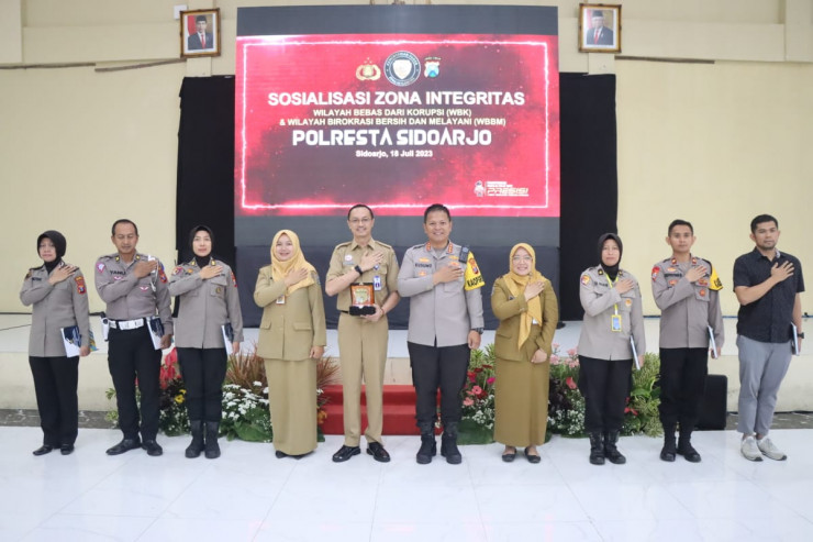 Polresta Sidoarjo Gelar Sosialisasi Zona Integritas WBK dan WBBM Bagi Anggota