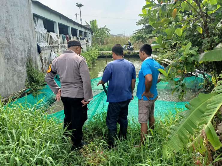 Polsek Gedangan Tinjau Budidaya Ikan Lele di P2B Bumdes Wedi Dukung Program Ketahanan Pangan