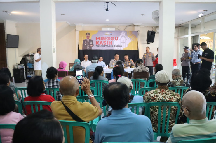 Gandeng Umat Kristiani, Polresta Sidoarjo Laksanakan Program Minggu Kasih